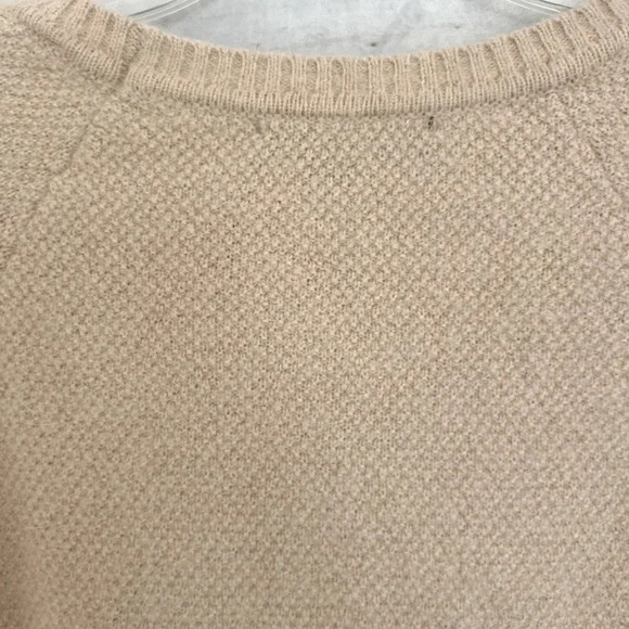 Sam Edelman Fuzzy Sweater Top Cropped Elbow Sleeve Angora Wool Blend Sz L - Picture 10 of 13